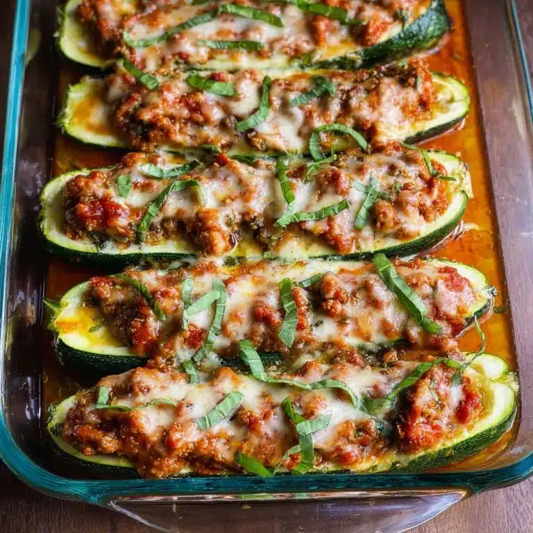 Keto Chicken Parmesan Zucchini Boats Recipe