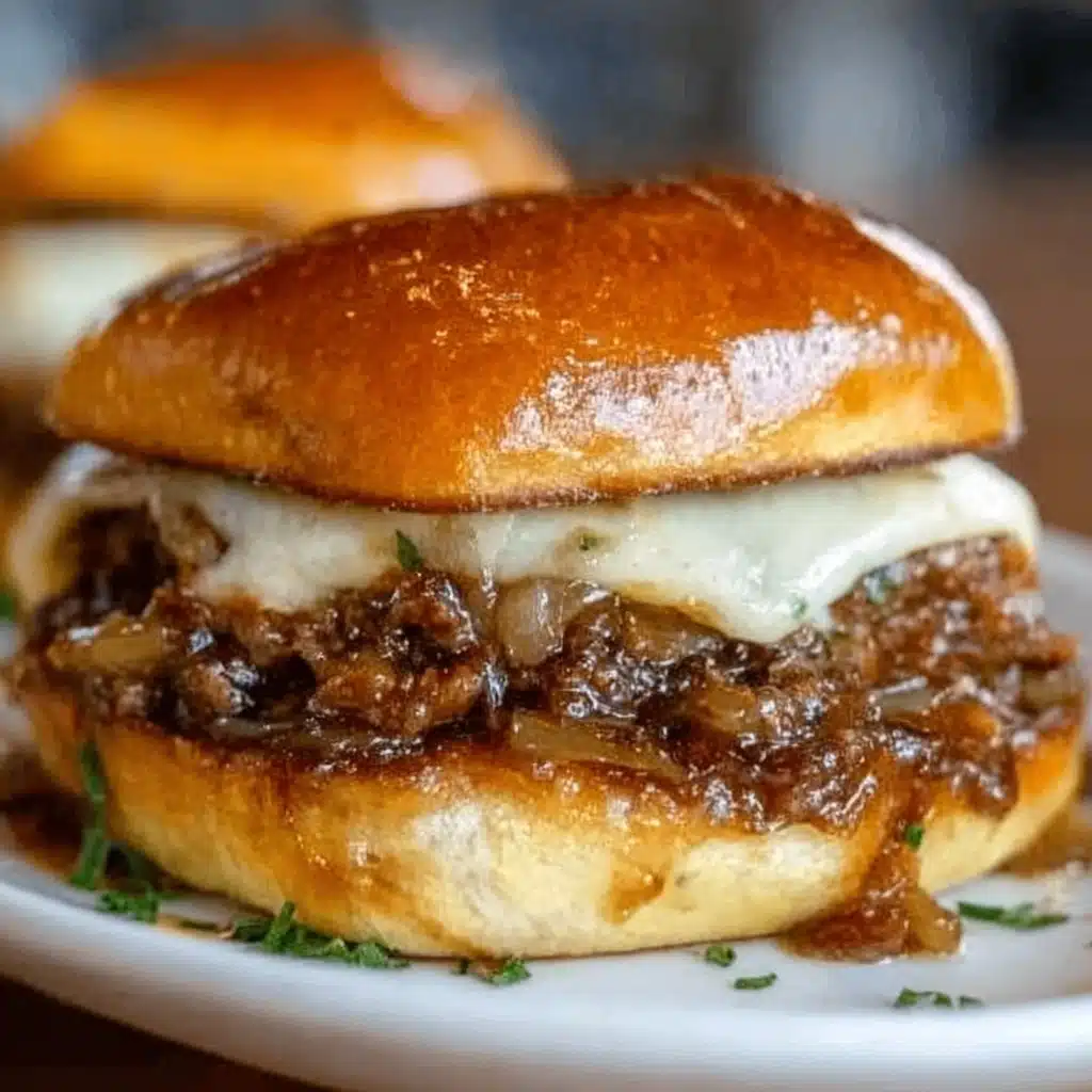 Irresistible French Onion Beef Sloppy Joes Recipe - Recipe Image