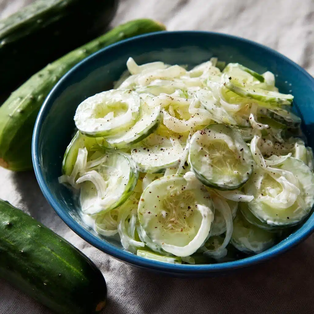 Creamy Cucumber and Onion Salad Recipe