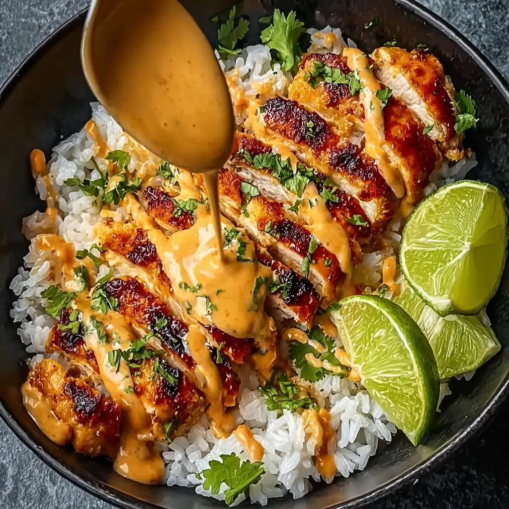 Sweet Chili Chicken Bowl with Coconut Lime Drizzle Recipe - Recipe Image