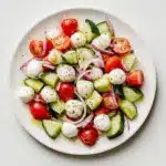 Fresh Cucumber Caprese Salad Recipe