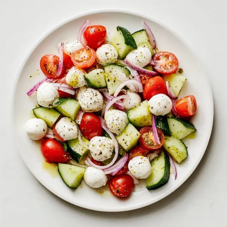 Fresh Cucumber Caprese Salad Recipe