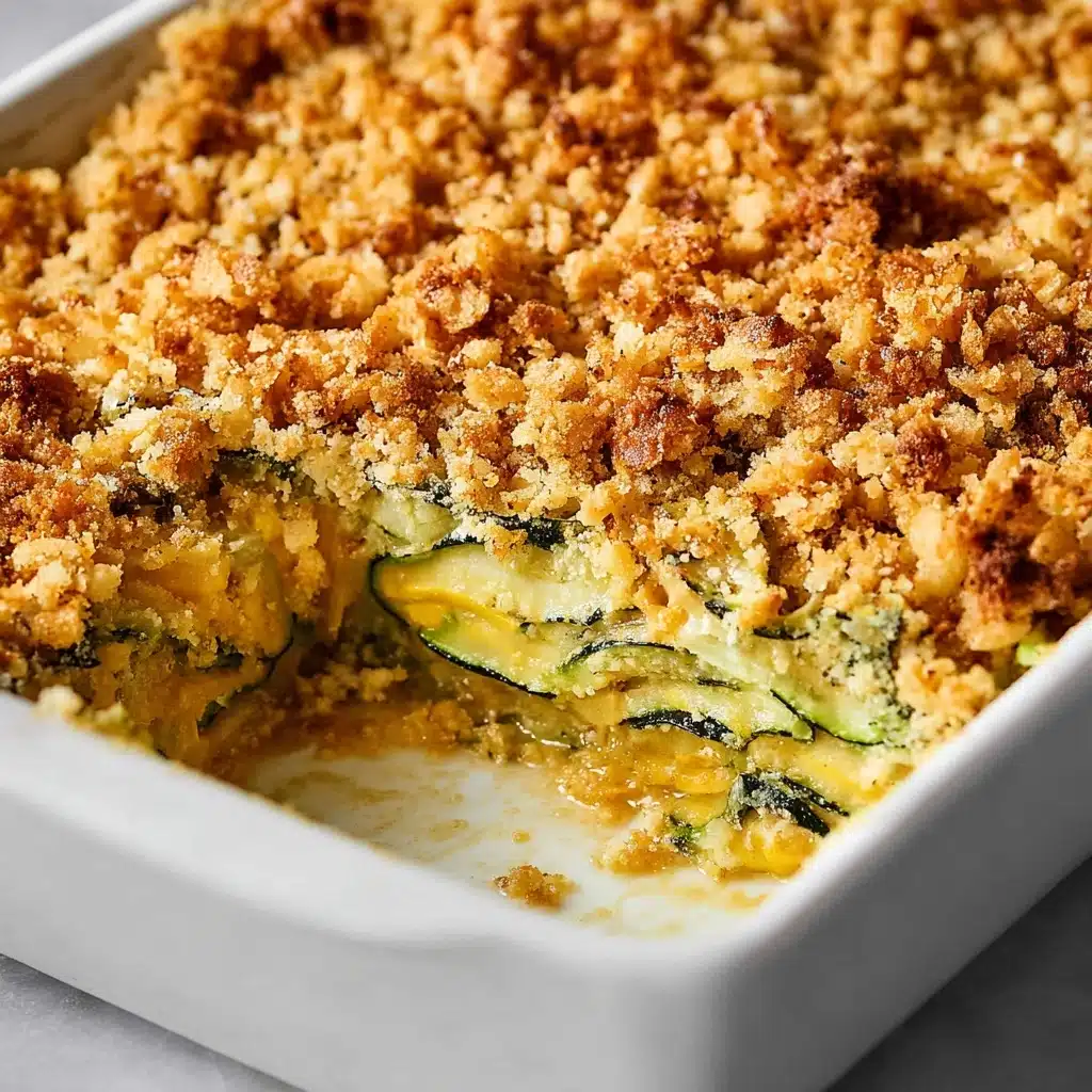 Ritz Cracker Zucchini Cheddar Casserole Delight Recipe - Recipe Image
