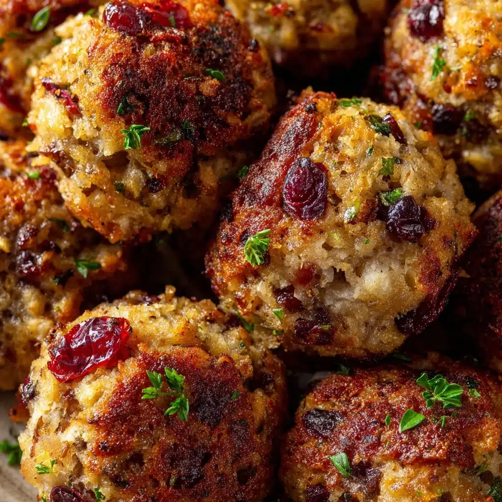 Cranberry Turkey Stuffing Balls Recipe - Recipe Image