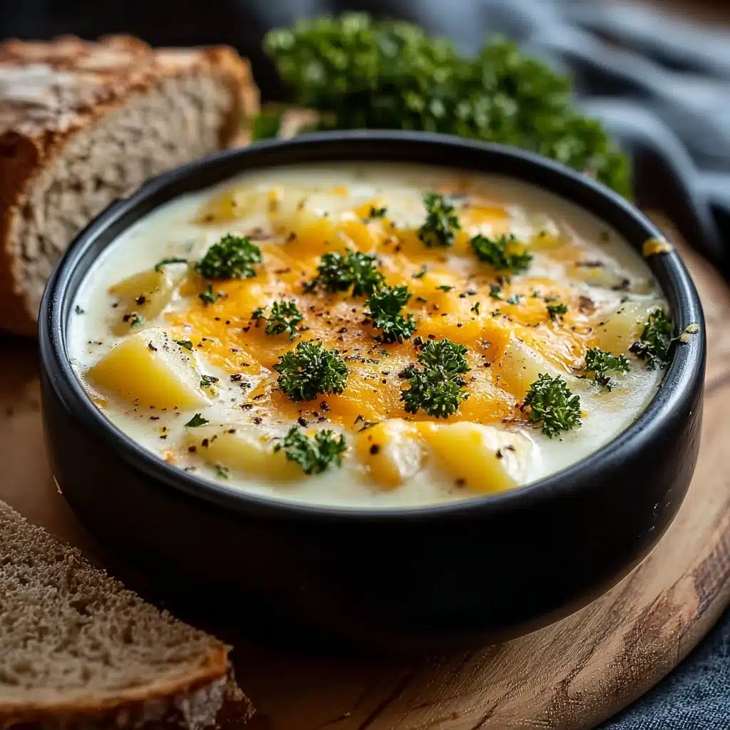 Cheddar Garlic Herb Potato Soup Recipe - Recipe Image