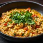 One Pot Queso Chicken and Rice Recipe
