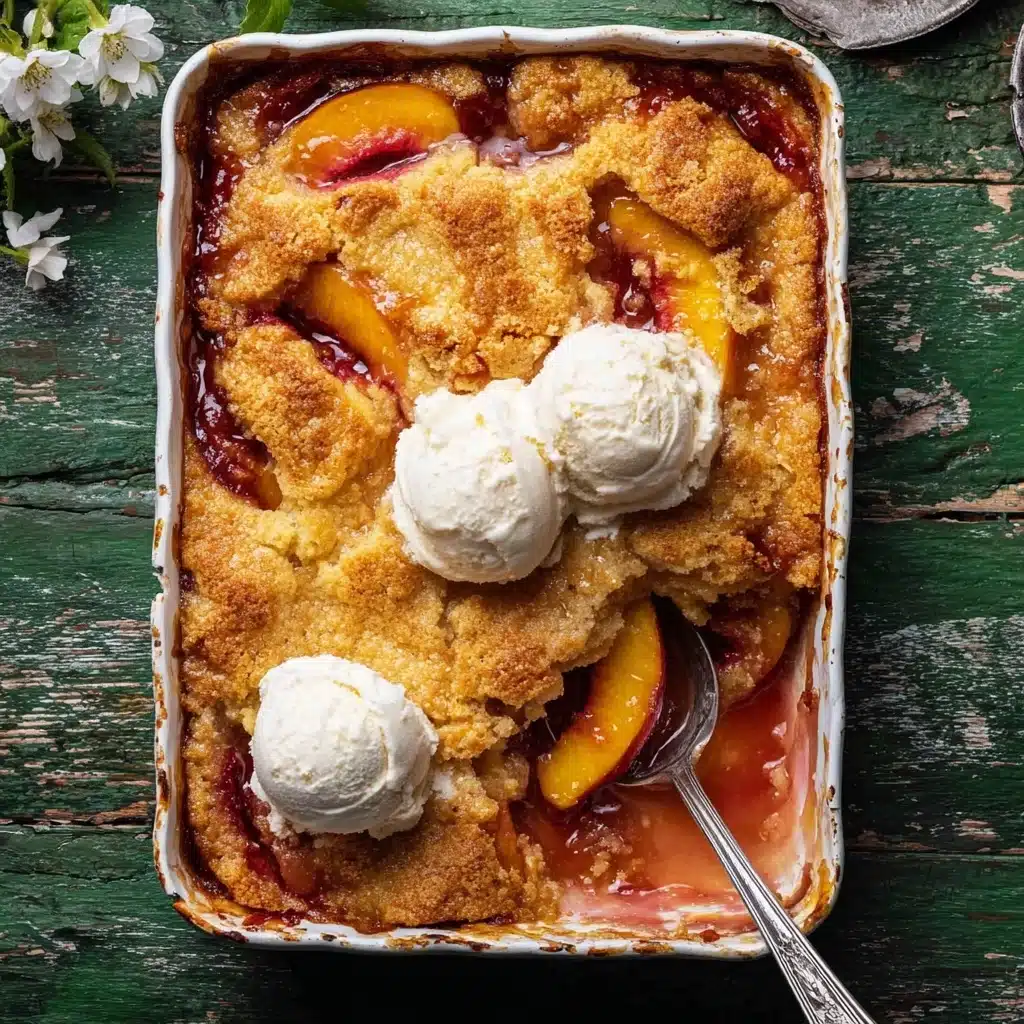 Old School Easy Brown Sugar Peach Cobbler Recipe - Recipe Image