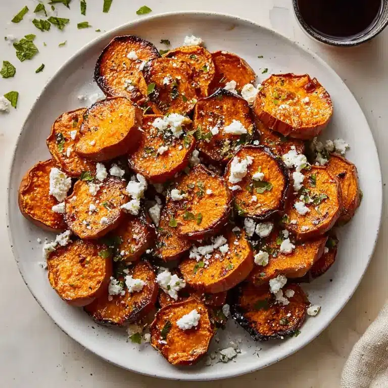 Delicious Honey Feta Sweet Potato Rounds Recipe