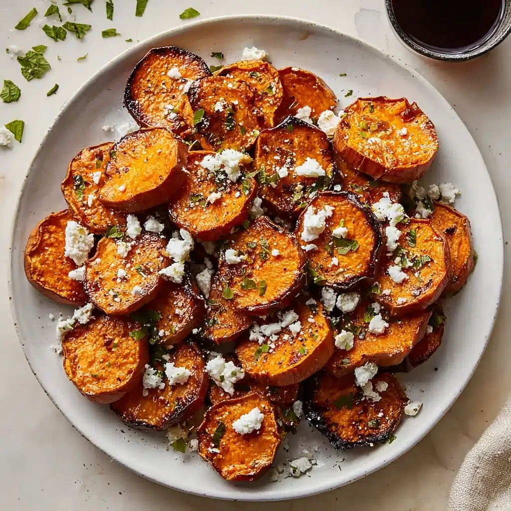 Delicious Honey Feta Sweet Potato Rounds Recipe
