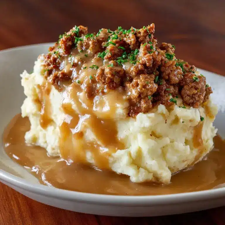 Cozy Hamburger Gravy Over Mashed Potatoes Recipe