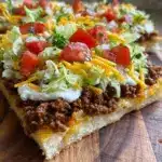 Easy Crescent Roll Taco Pizza Recipe