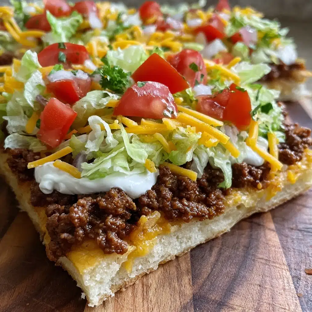 Easy Crescent Roll Taco Pizza Recipe - Recipe Image
