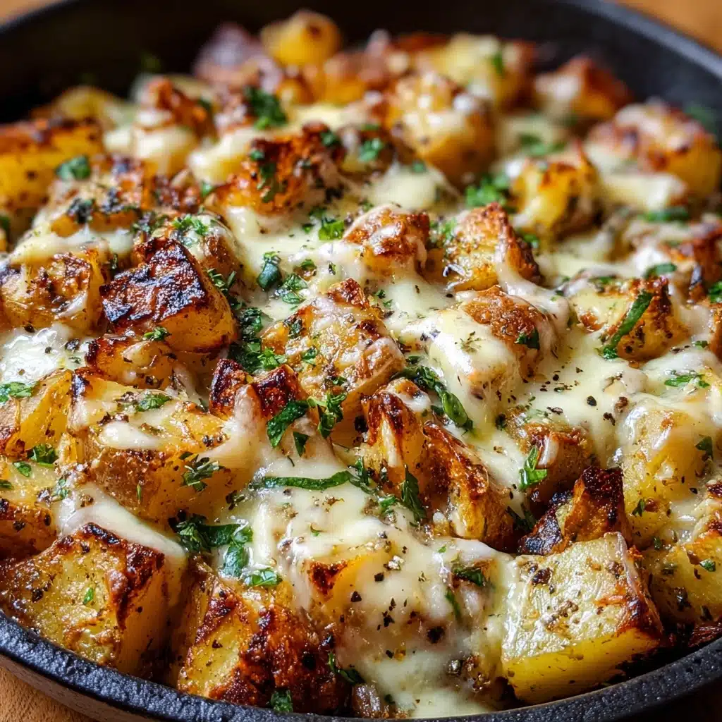 Crockpot Garlic Parmesan Chicken and Potatoes Skillet Recipe - Recipe Image