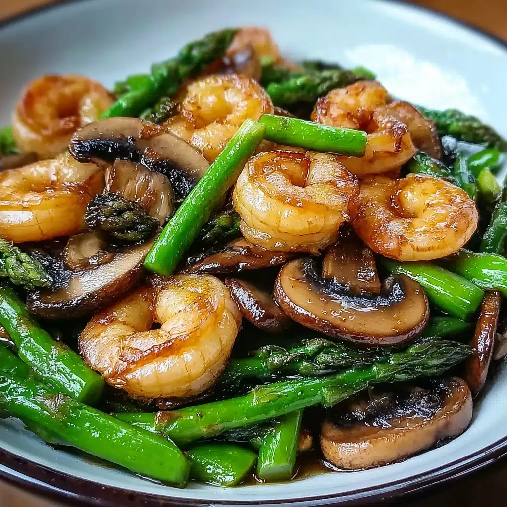 Shrimp and Asparagus Stir-Fry with Mushrooms Recipe - Recipe Image