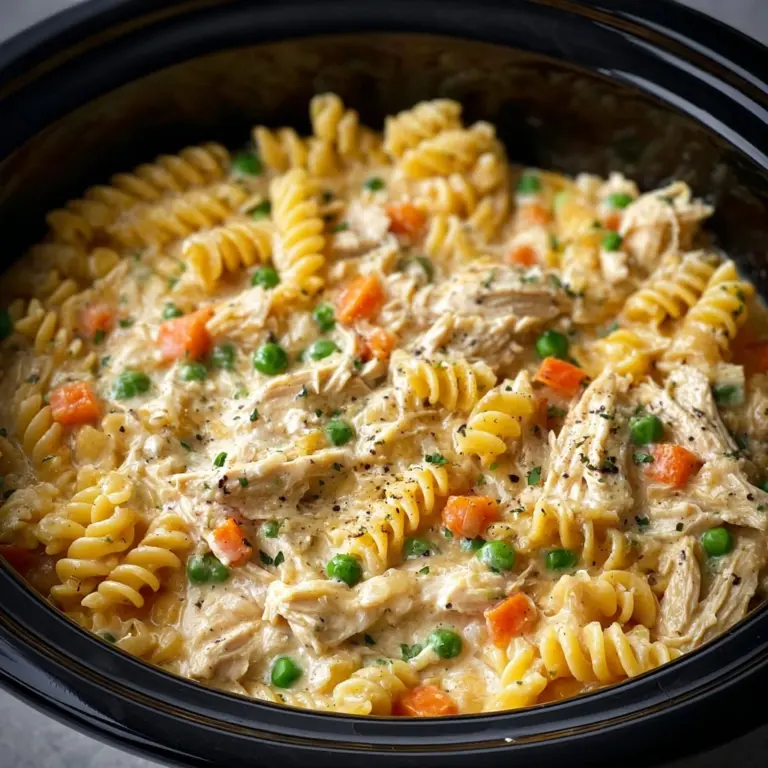 Slow Cooker Chicken Pot Pie Pasta Recipe