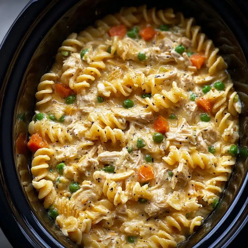 Slow Cooker Chicken Pot Pie Pasta Recipe - Recipe Image