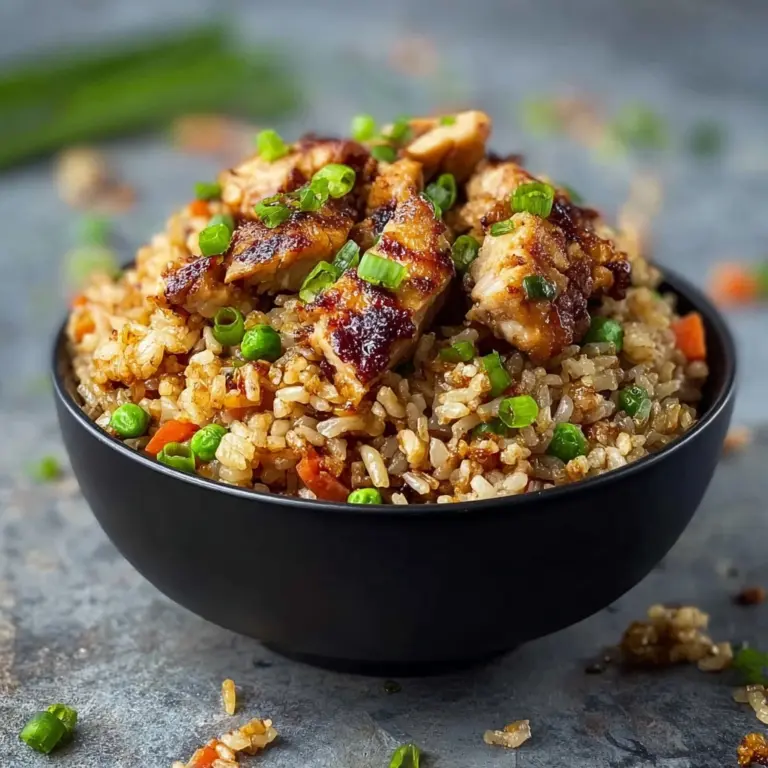 High Protein Crispy Garlic Chicken Fried Rice Recipe