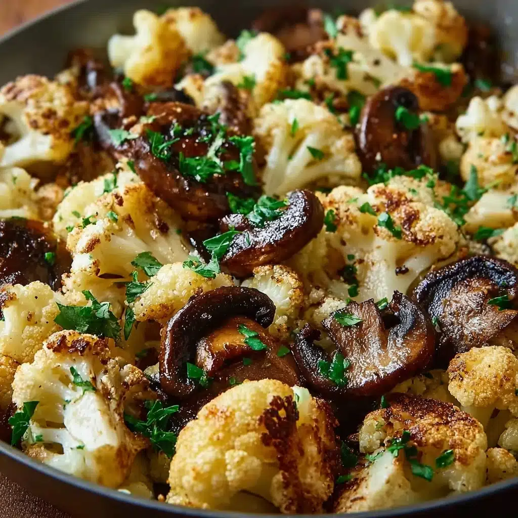 Garlic Cauliflower Mushroom Skillet: Quick & Delicious Dish Recipe - Recipe Image