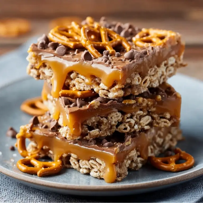 Caramel Pretzel Crack Bars Recipe