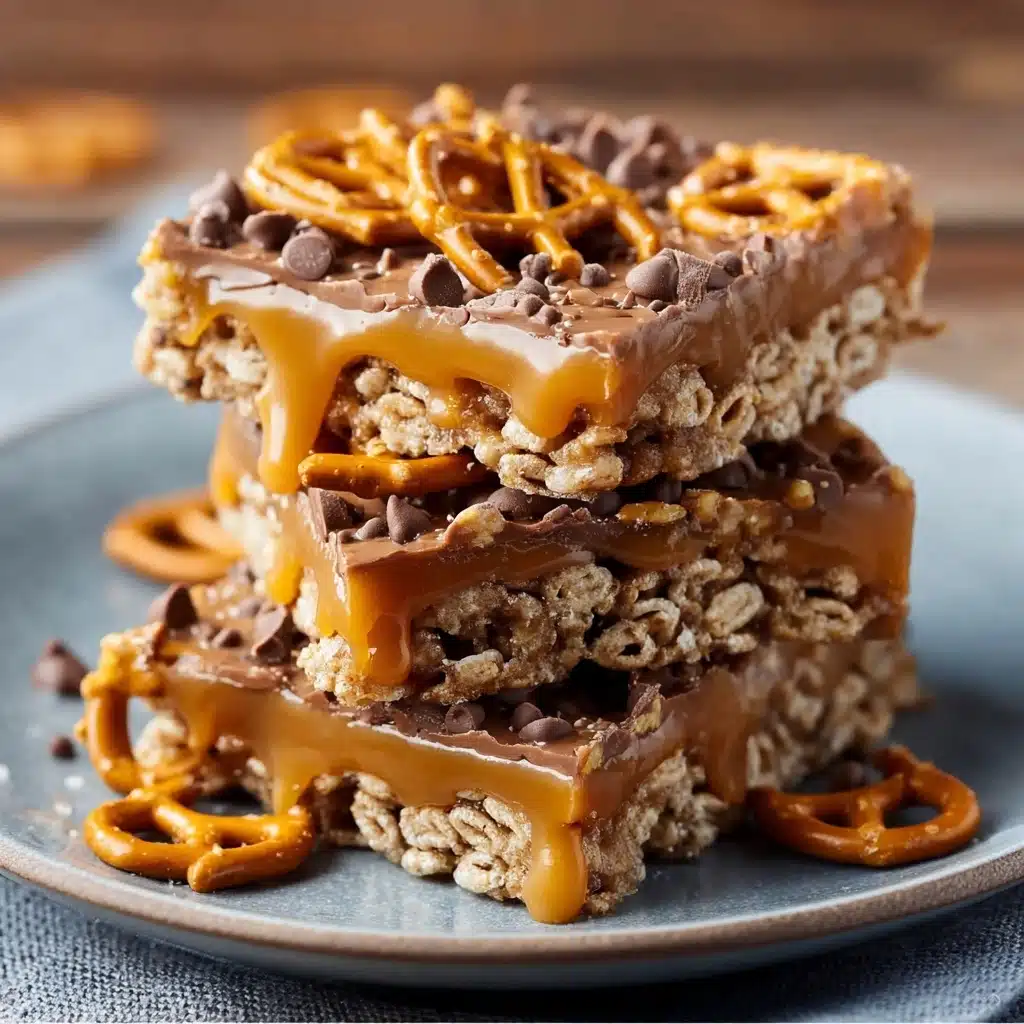 Caramel Pretzel Crack Bars Recipe - Recipe Image