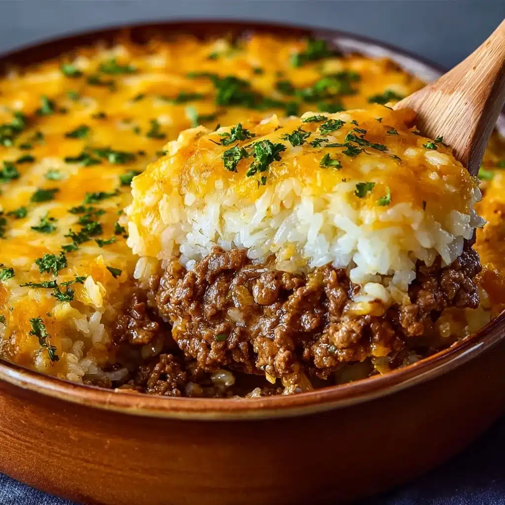 French Onion Ground Beef and Rice Casserole Recipe
