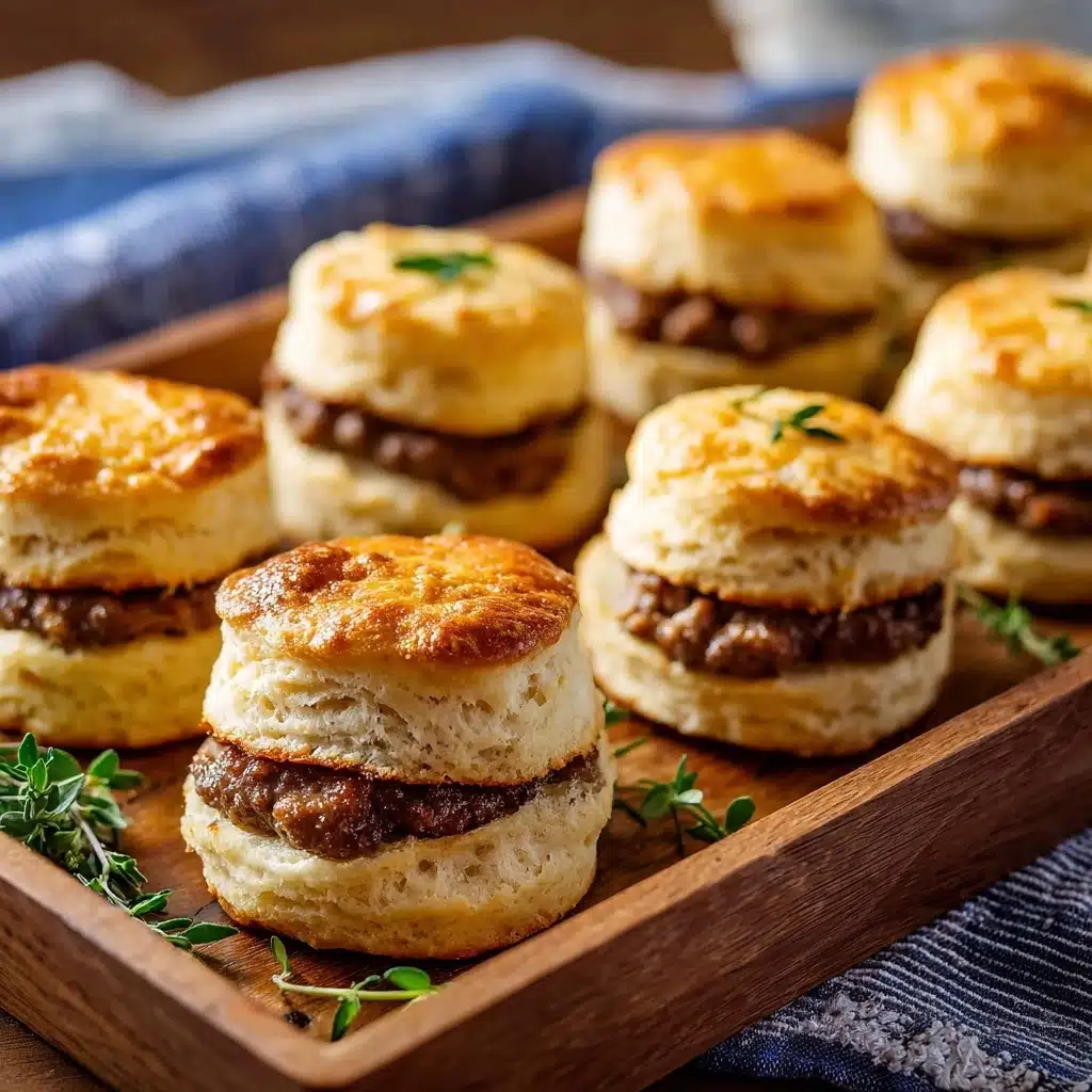 Place the filled biscuits seam-side down in your prepared baking dish Recipe - Recipe Image
