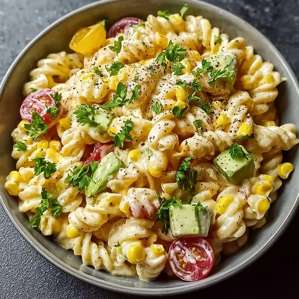 Mexican Street Corn Pasta Salad is a must-try dish! Recipe