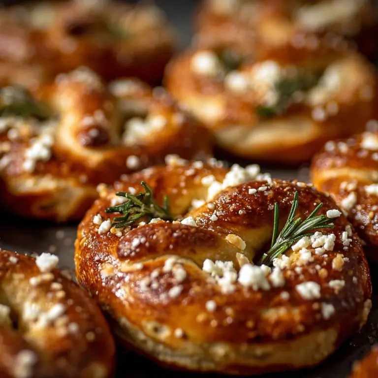 Rosemary Parmesan Mozzarella Pretzels Recipe
