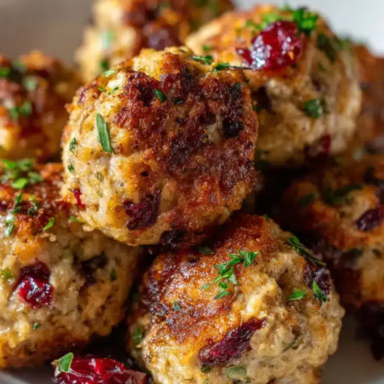 Cranberry Turkey Stuffing Balls Recipe