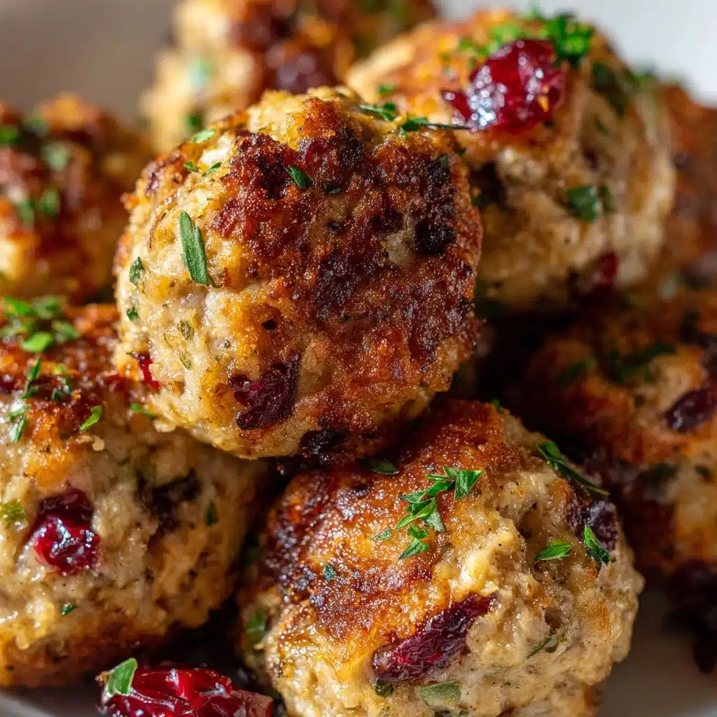 Cranberry Turkey Stuffing Balls Recipe - Recipe Image