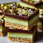 Brown Butter Dubai Pistachio Chocolate Chip Cookie Bars Recipe