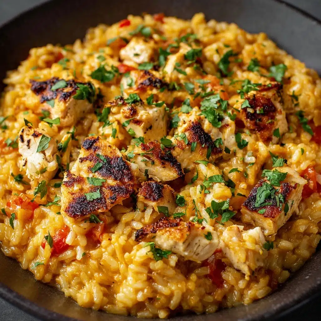 One Pot Queso Chicken and Rice Recipe - Recipe Image