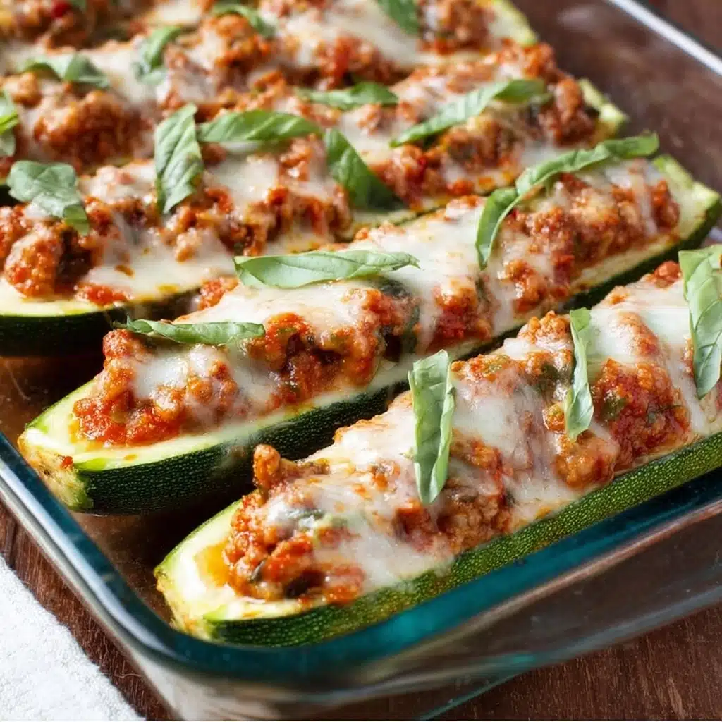 Keto Chicken Parmesan Zucchini Boats Recipe - Recipe Image
