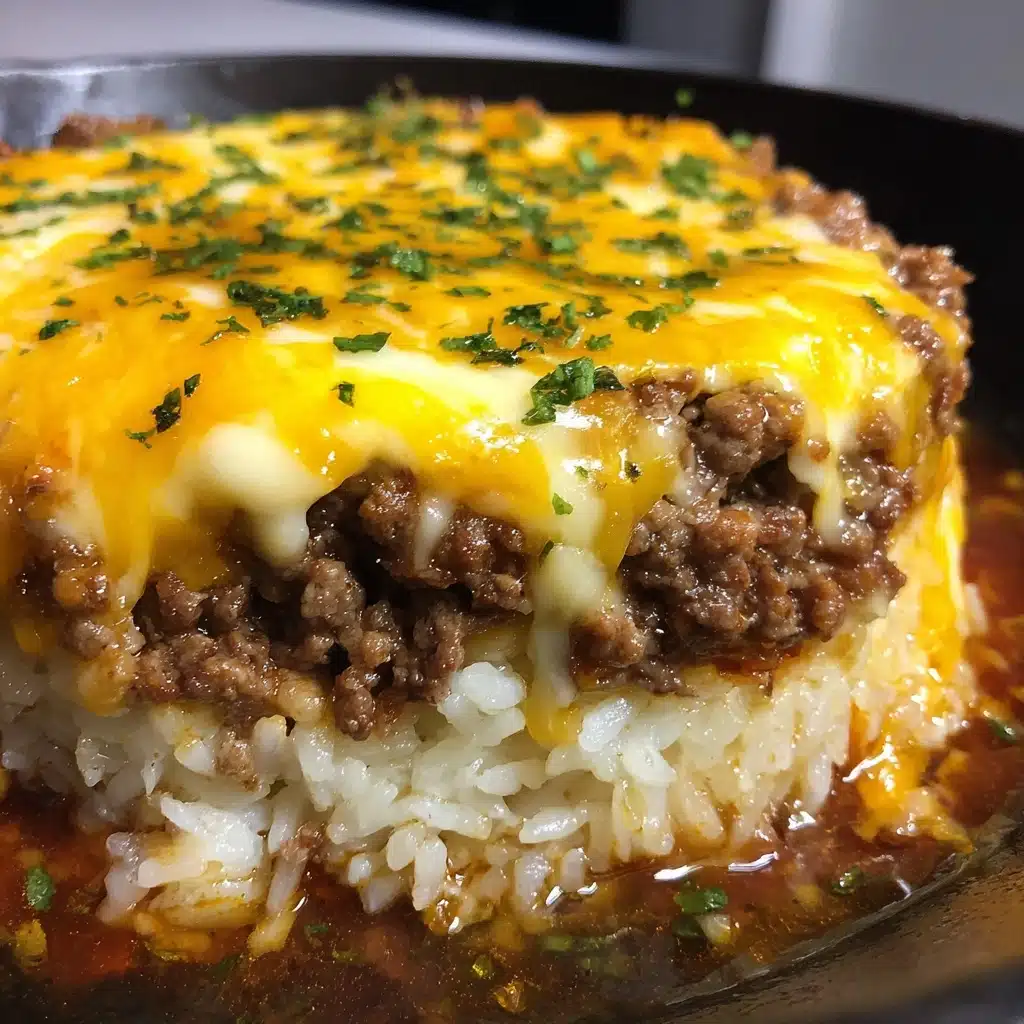Rice Skillet with Cheddar Parmesan Sauce Recipe - Recipe Image