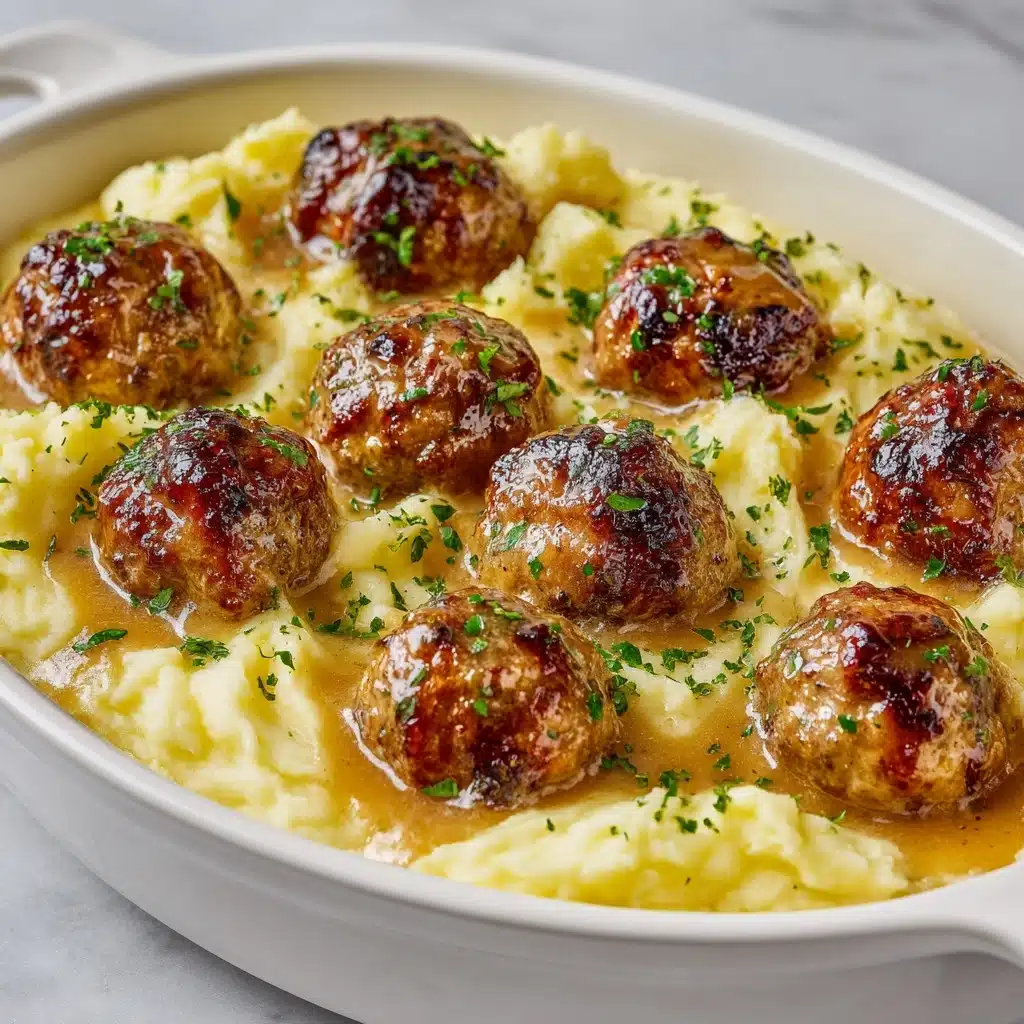 Meatball & Mashed Potato Bake: A Hearty Family Favorite Recipe - Recipe Image