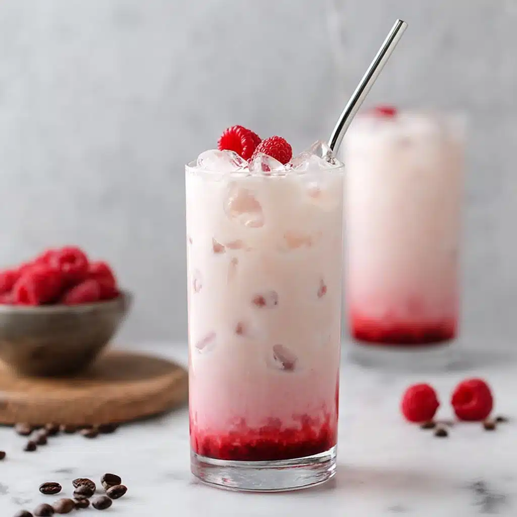 Vanilla Raspberry Iced Latte Recipe - Recipe Image