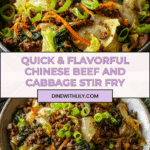 Chinese Ground Beef and Cabbage Stir Fry Recipe