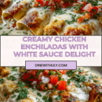 Chicken Enchiladas with Sour Cream White Sauce Recipe