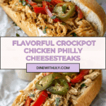 Healthy Crockpot Chicken Philly Cheesesteak Recipe
