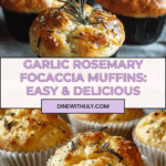 Easy Garlic Rosemary Focaccia Muffins Recipe