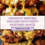 Pretzel Chicken with Mustard-Cheddar Sauce Recipe
