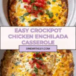 Crockpot Chicken Enchilada Casserole Recipe