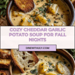 Hearty Cheddar Garlic Herb Potato Soup Recipe