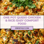 One Pot Queso Chicken and Rice Recipe