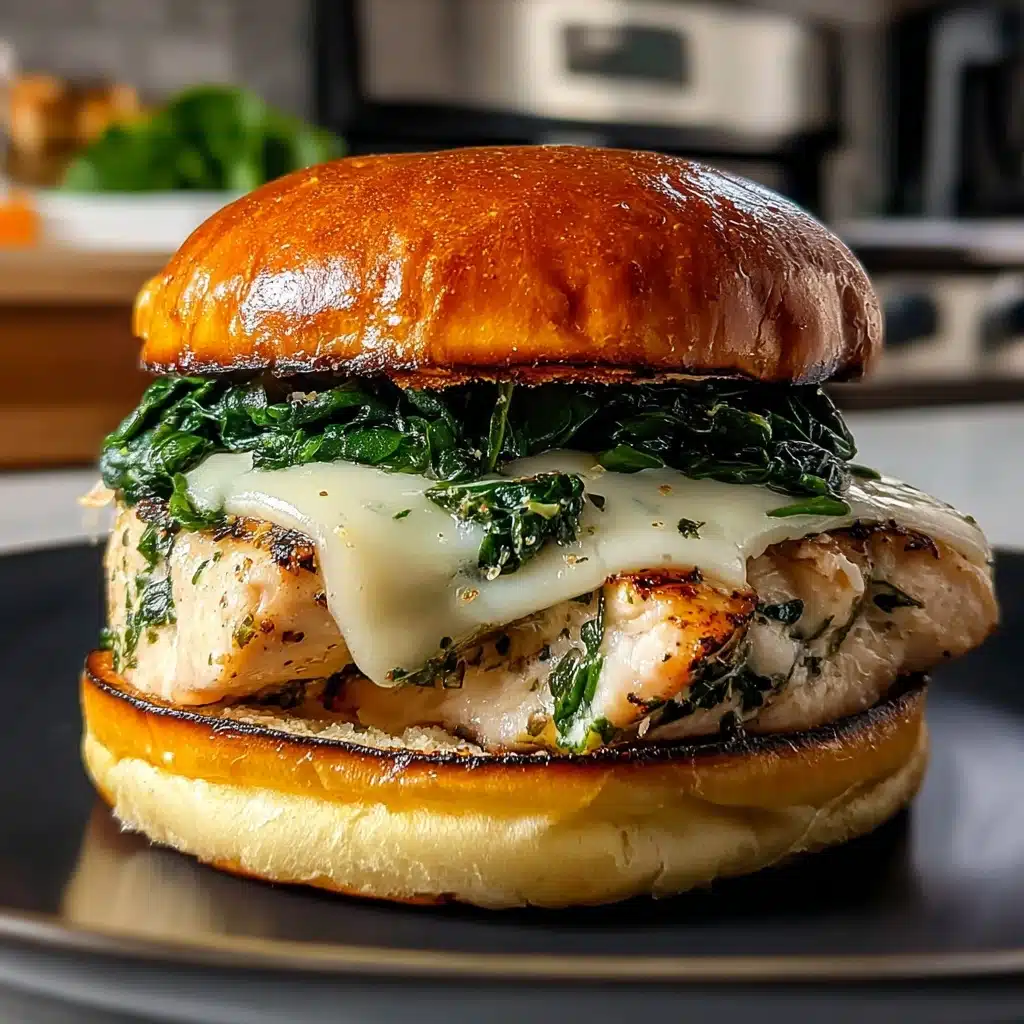 Irresistible White Cheddar and Spinach Chicken Burgers Recipe