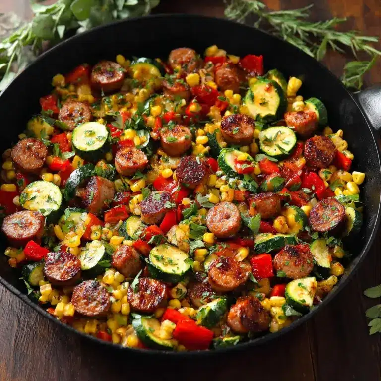 Sausage and Veggies Skillet - 30 Minute, One-Pan Meal Recipe
