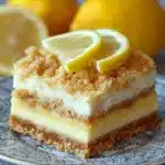 Creamy Lemon Cheesecake Crumb Bars Recipe