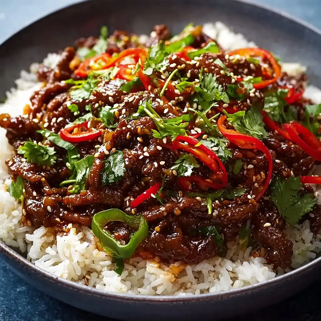 Crispy Chilli Beef Rice Recipe