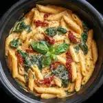Slow Cooker Creamy Tuscan Pasta Recipe
