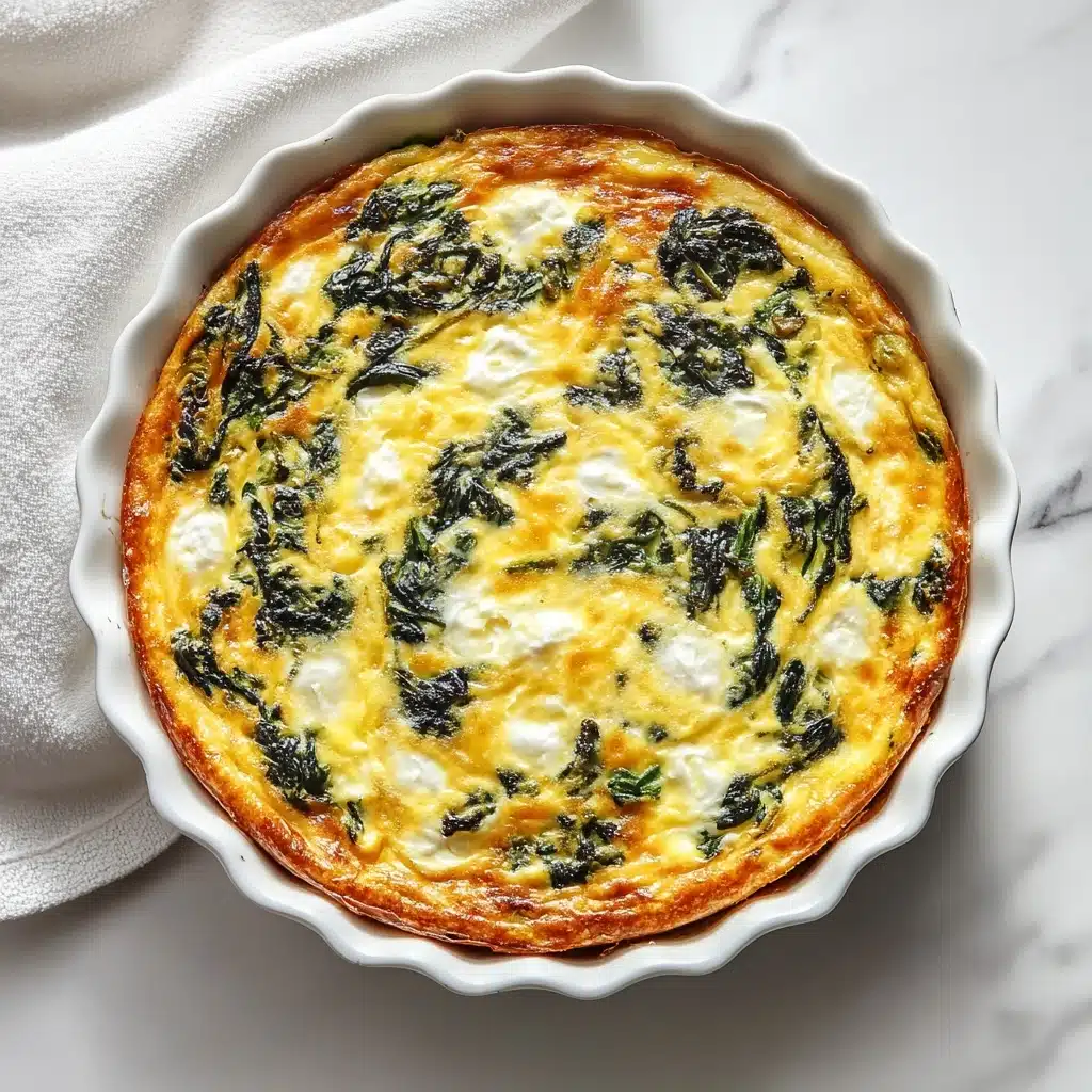 Cottage Cheese and Spinach Crustless Quiche Recipe - Recipe Image